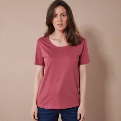 T-shirt met ronde hals en korte mouwen