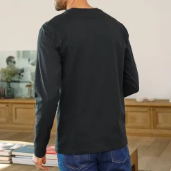 T-shirt met ronde hals en lange mouwen