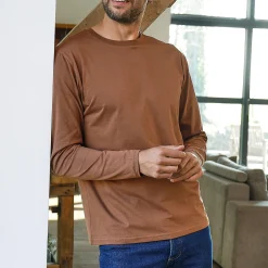 T-shirt met ronde hals en lange mouwen - set van 3