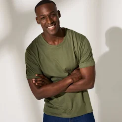 T-shirt met ronde hals en korte mouwen