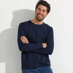 T-shirt met ronde hals en lange mouwen
