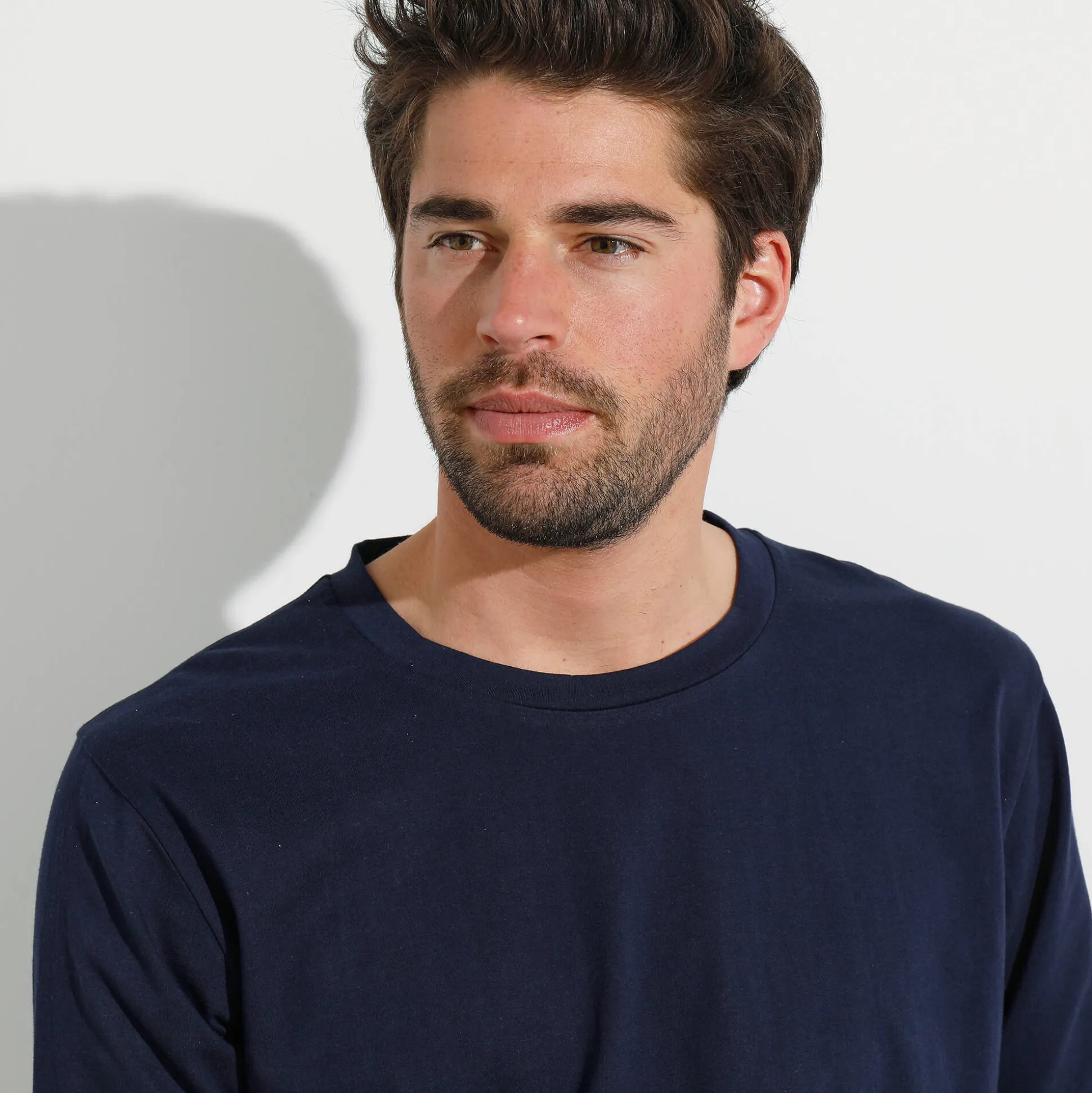T-shirt met ronde hals en lange mouwen