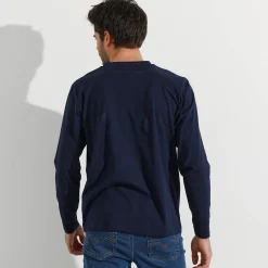T-shirt met ronde hals en lange mouwen