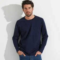 T-shirt met ronde hals en lange mouwen