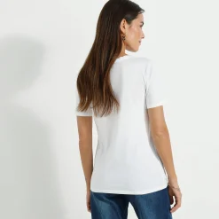 T-shirt met ronde hals en korte mouwen