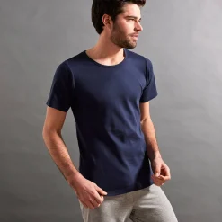 T-shirt met ronde hals en korte mouwen in katoen - herenondergoed, set van 2