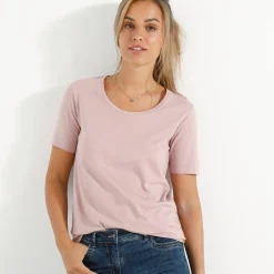 T-shirt met ronde hals en korte mouwen