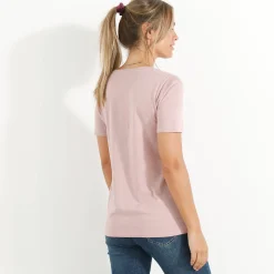 T-shirt met ronde hals en korte mouwen