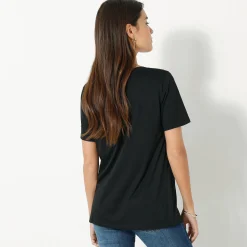 T-shirt met ronde hals en korte mouwen