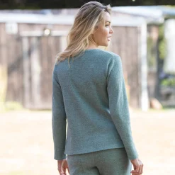 T-shirt met ronde hals, geruwd tricot