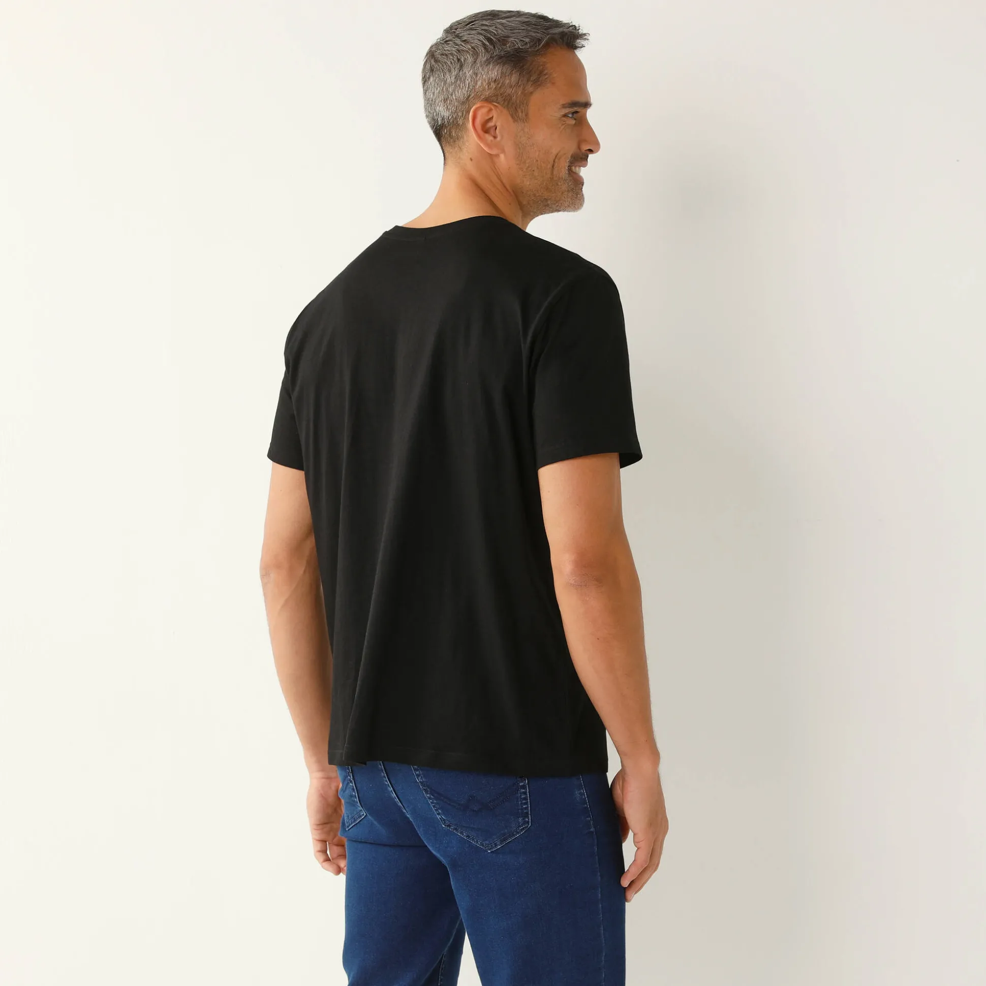 T-shirt met V-hals en korte mouwen - set van 3