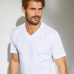 T-shirt met V-hals en korte mouwen - set van 3