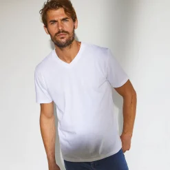 T-shirt met V-hals en korte mouwen - set van 3