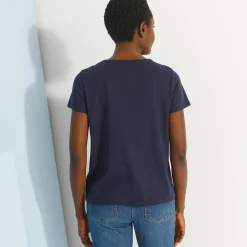 T-shirt met V-hals in kant