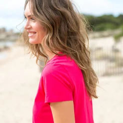 T-shirt met V-hals in kant