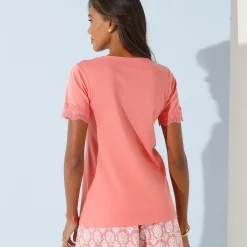 T-shirt met vierkante hals