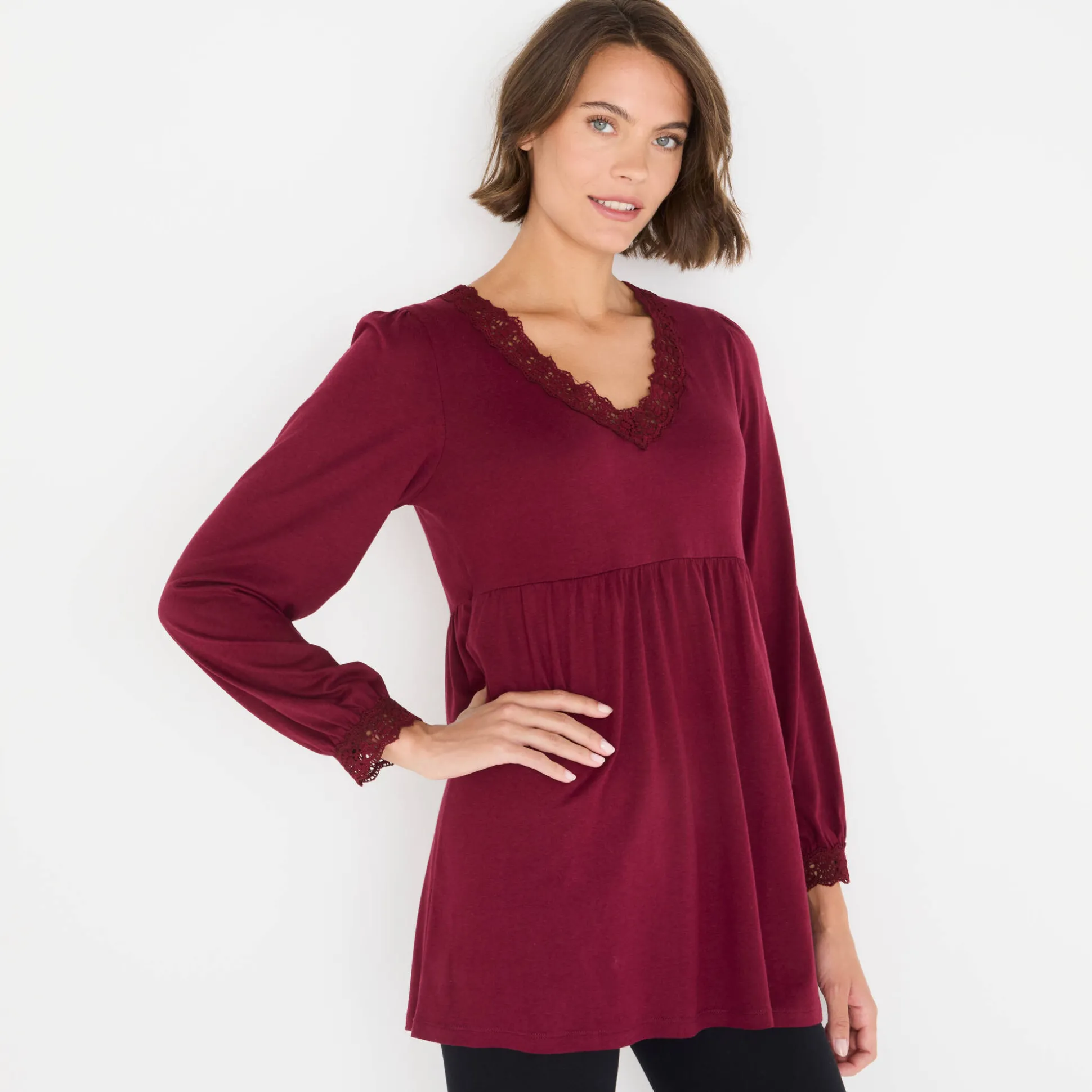Tuniek met details in macramé