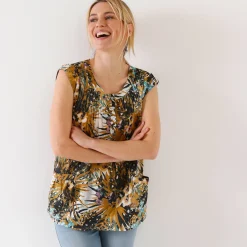 Tuniek met exotische print