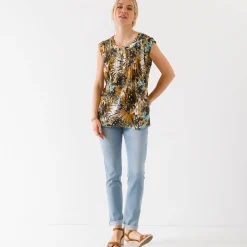 Tuniek met exotische print