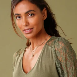 Tuniek met lange mouwen en kant