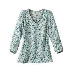 Tuniek met minimalistische print, crêpe