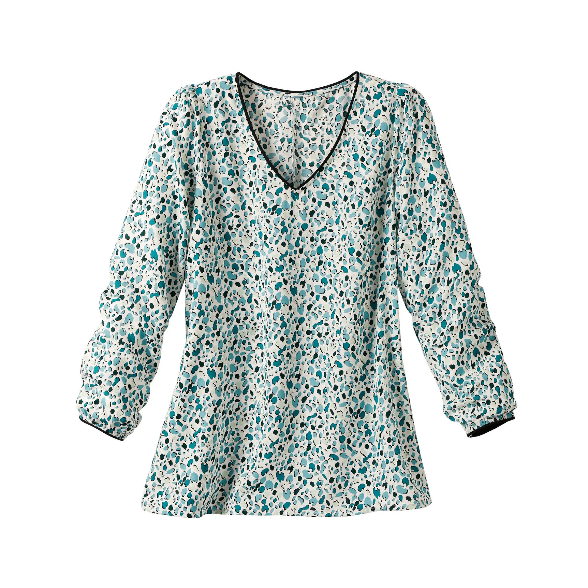 Tuniek met minimalistische print, crêpe