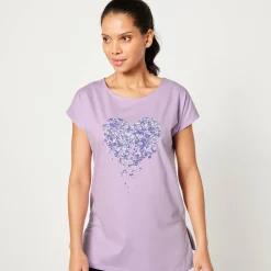 Tuniek met ronde hals en geplaatste print