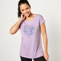 Tuniek met ronde hals en geplaatste print
