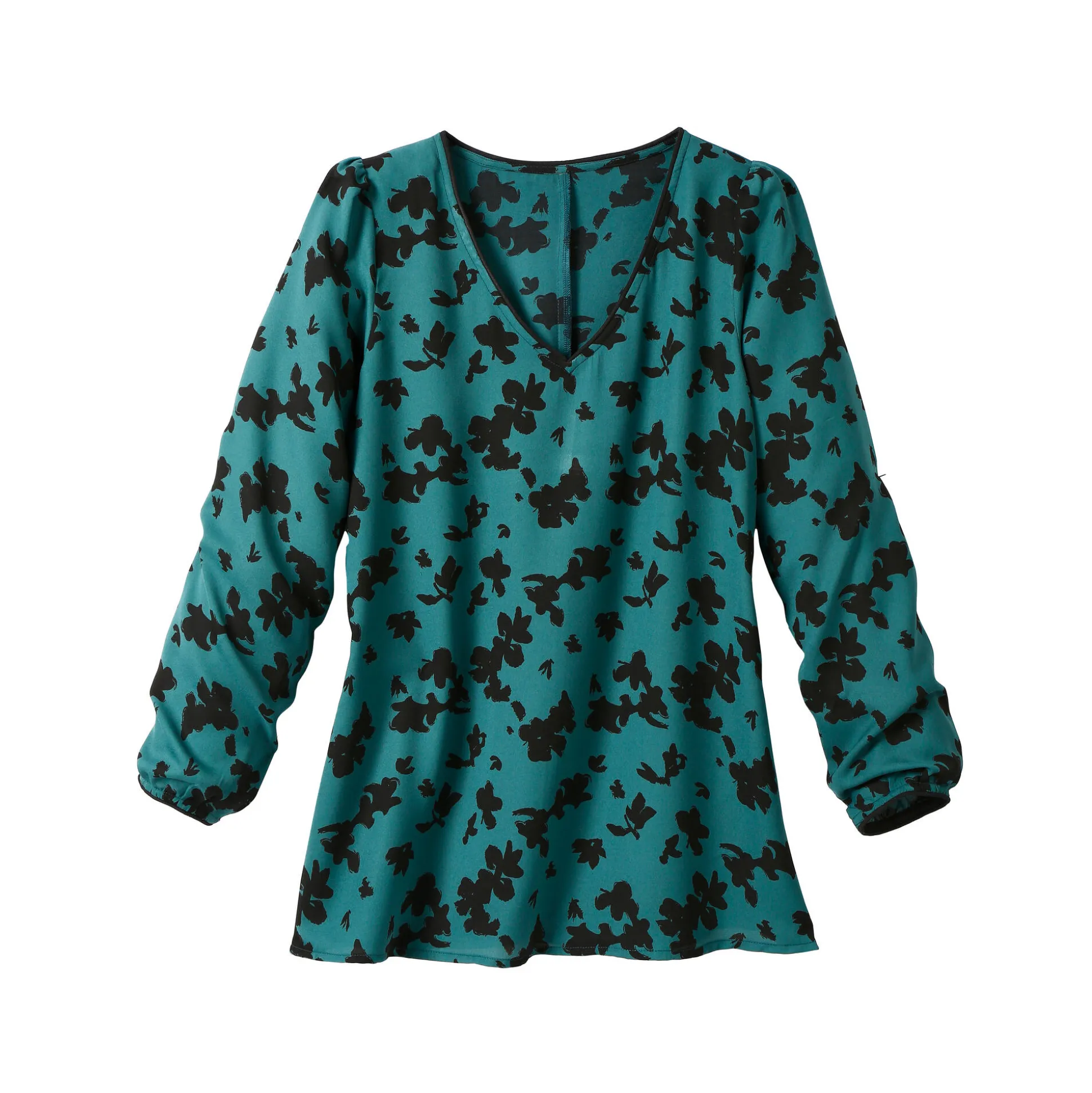 Tuniek met tweekleurige print, crêpe