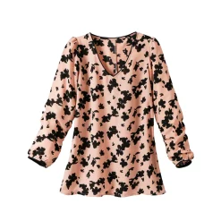 Tuniek met tweekleurige print, crêpe