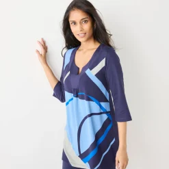 Tuniek met V-hals en grafische print