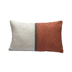 Tweekleurig rechthoekig kussen