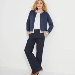 Tweekleurige cardigan, ronde hals