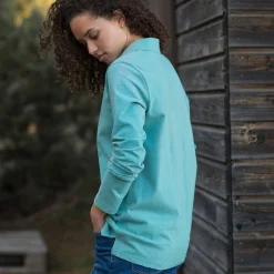 Tweekleurige polo in jerseytricot