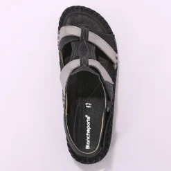 Tweekleurige sandalen in extrasoepel leer