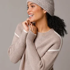 Tweekleurige trui in streelzacht tricot