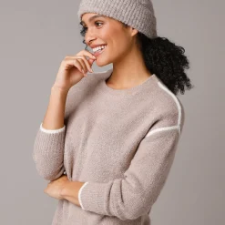 Tweekleurige trui in streelzacht tricot