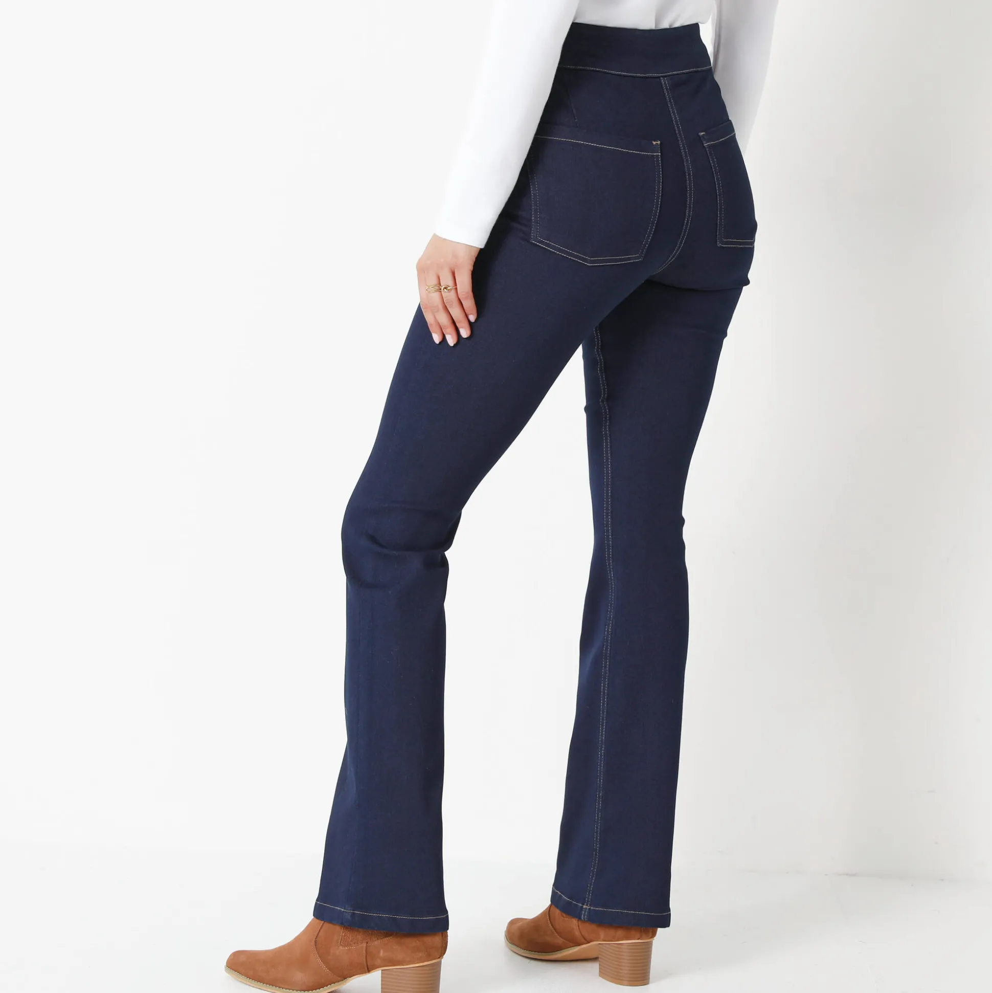 Ultracomfortabele bootcut jeans, kleine lengte
