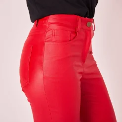 Ultrarekbare, nauwsluitende broek met coating