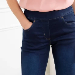 Ultrarekbare nauwsluitende jegging, tricot met jeansaspect