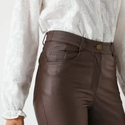 Ultrarekbare, nauwsluitende broek met coating