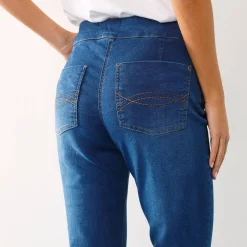 Ultrarekbare nauwsluitende jegging, tricot met jeansaspect