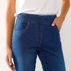 Ultrarekbare nauwsluitende jegging, tricot met jeansaspect