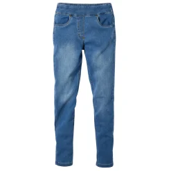 Ultrarekbare nauwsluitende jegging, tricot met jeansaspect
