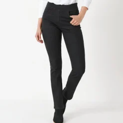 Ultrarekbare rechte jegging, tricot met jeanseffect