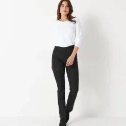 Ultrarekbare rechte jegging, tricot met jeanseffect