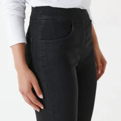 Ultrarekbare rechte jegging, tricot met jeanseffect