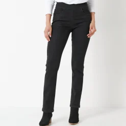 Ultrarekbare rechte jegging, tricot met jeanseffect