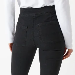 Ultrarekbare rechte jegging, tricot met jeanseffect