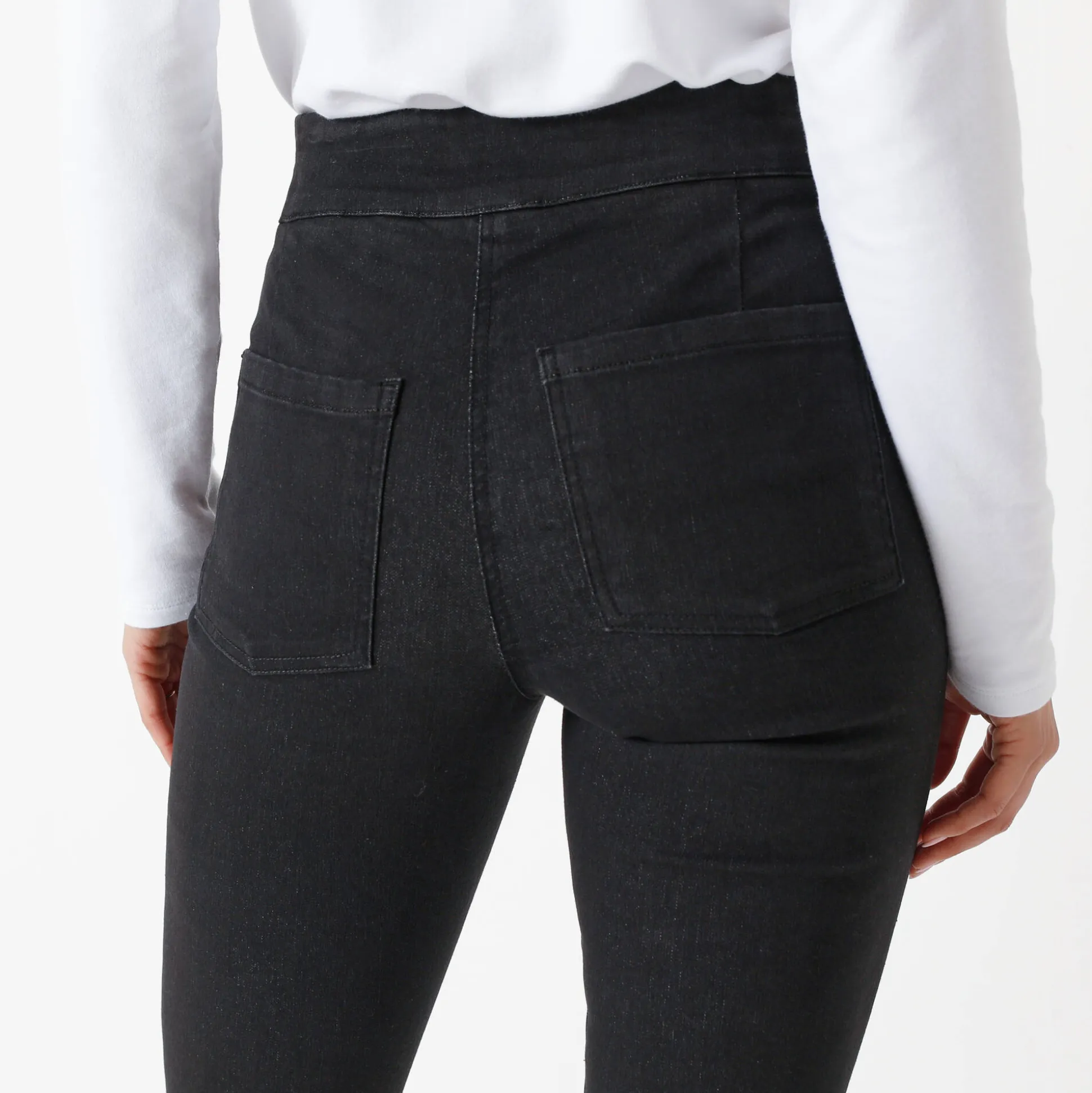 Ultrarekbare rechte jegging, tricot met jeanseffect